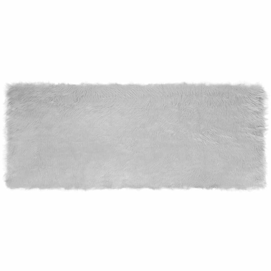 vidaXL Tapijt van imitatie TAFALLA Grijs 80 x 200 cm Polyester afbeelding 1