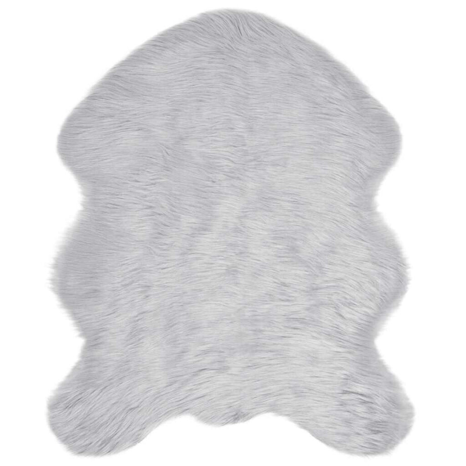 vidaXL Tapijt van imitatie TAFALLA Grijs 50 x 80 cm Polyester afbeelding 1