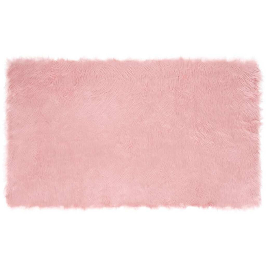 vidaXL Tapijt van imitatie TAFALLA Roze 100 x 200 cm Polyester afbeelding 1