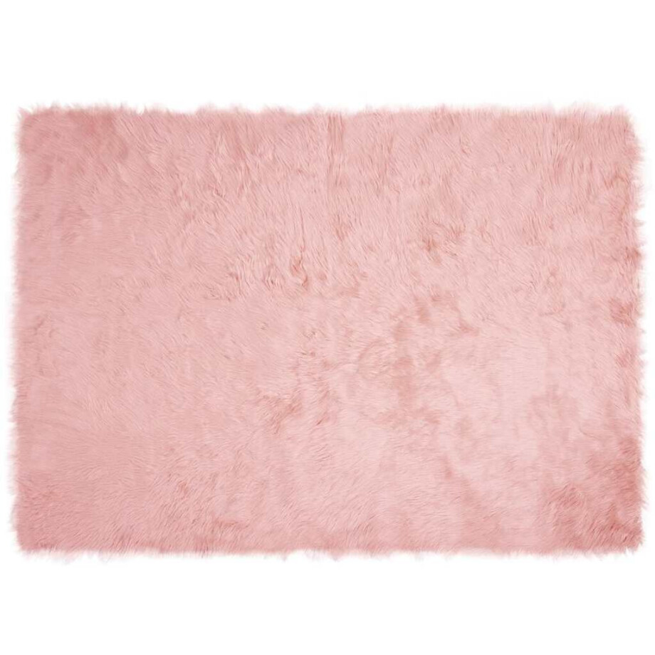 vidaXL Tapijt van imitatie TAFALLA Roze 120 x 170 cm Polyester afbeelding 1