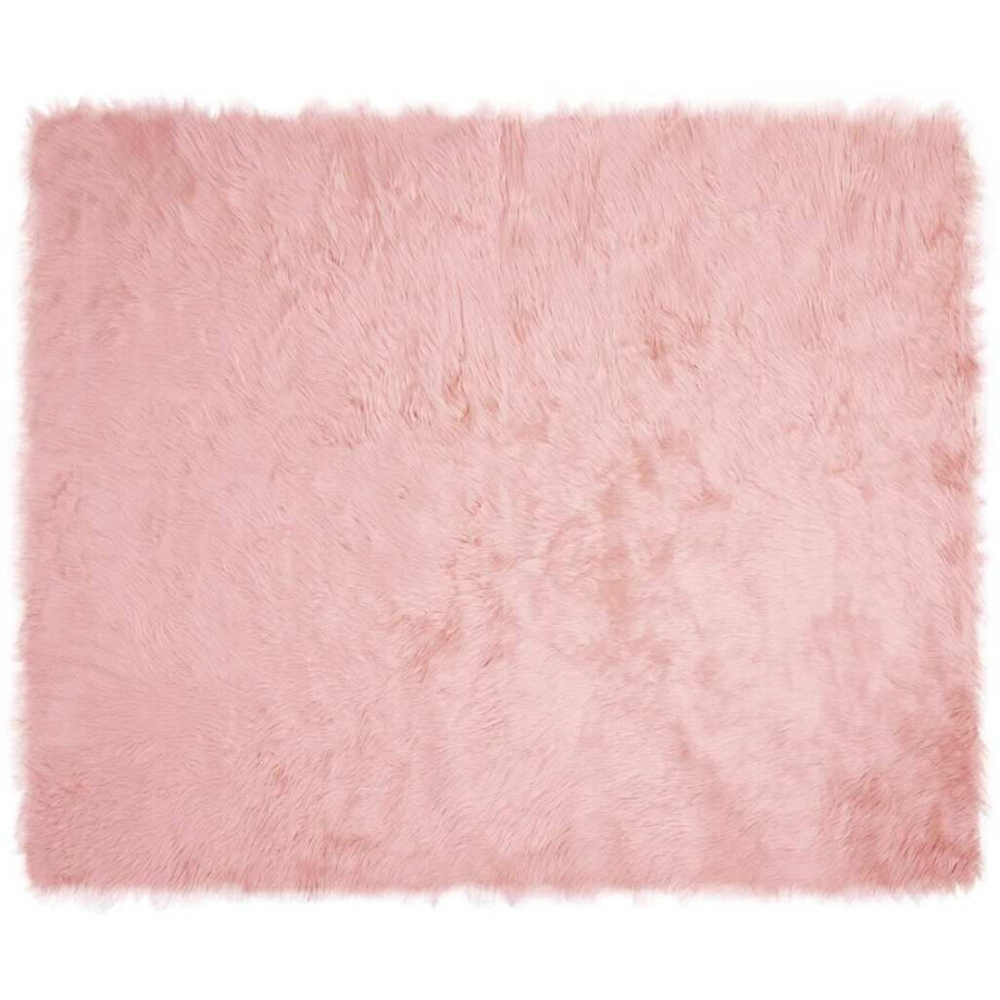 vidaXL Tapijt van imitatie TAFALLA Roze 200 x 280 cm Polyester afbeelding 1