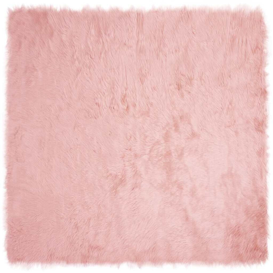 vidaXL Tapijt van imitatie TAFALLA Roze 120 x 120 cm Polyester afbeelding 1