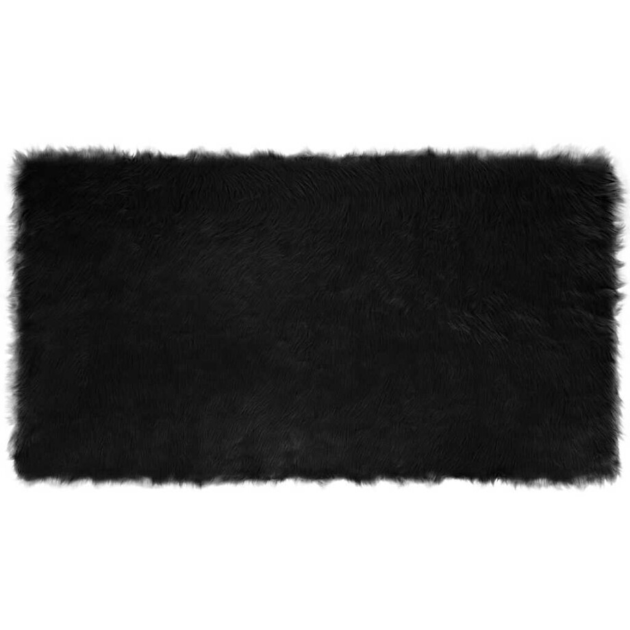 vidaXL Tapijt van imitatie TAFALLA Zwart 60 x 110 cm Polyester afbeelding 1