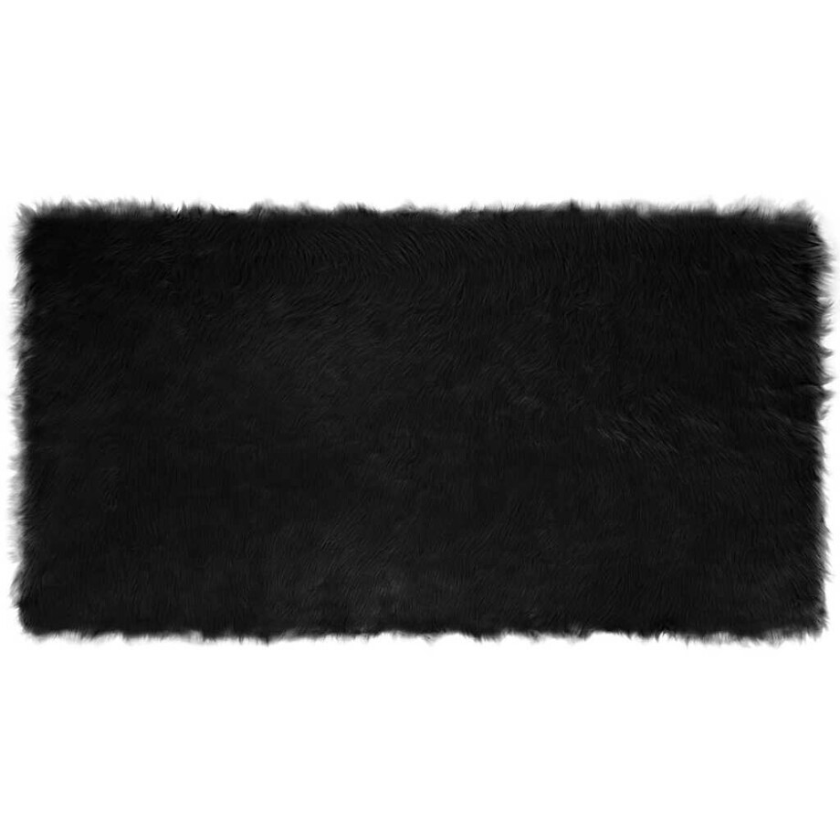 vidaXL Tapijt van imitatie TAFALLA Zwart 80 x 150 cm Polyester afbeelding 1