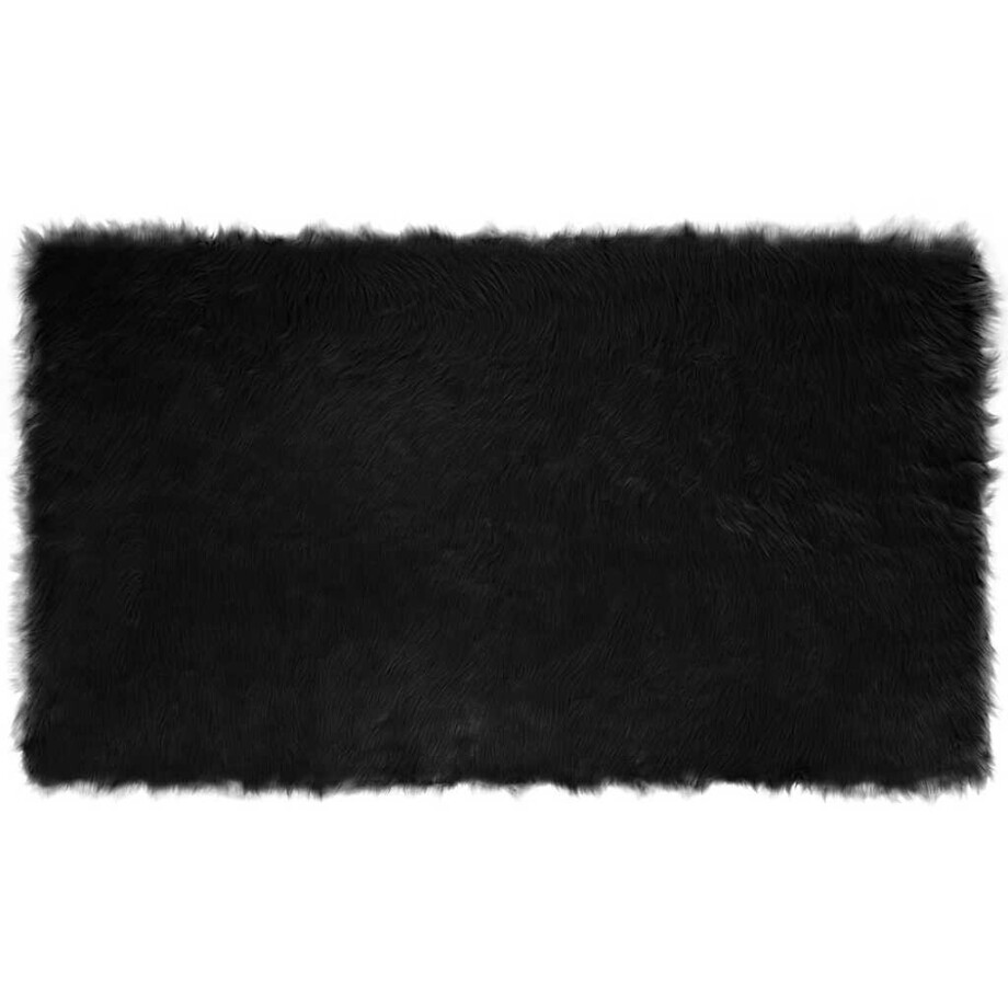 vidaXL Tapijt van imitatie TAFALLA Zwart 100 x 200 cm Polyester afbeelding 1