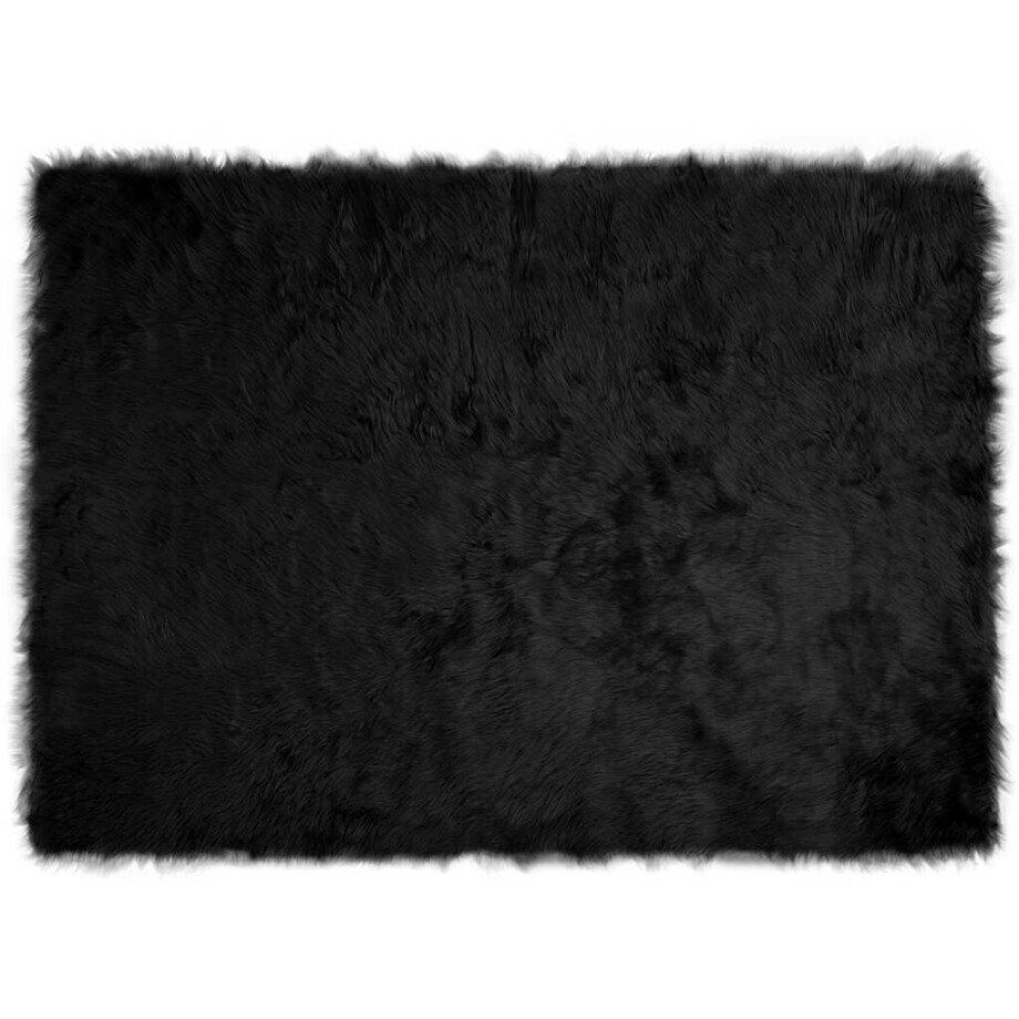 vidaXL Tapijt van imitatie TAFALLA Zwart 120 x 170 cm Polyester afbeelding 1