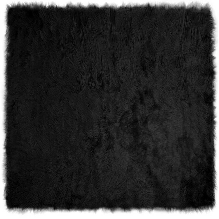 vidaXL Tapijt van imitatie TAFALLA Zwart 160 x 160 cm Polyester afbeelding 1