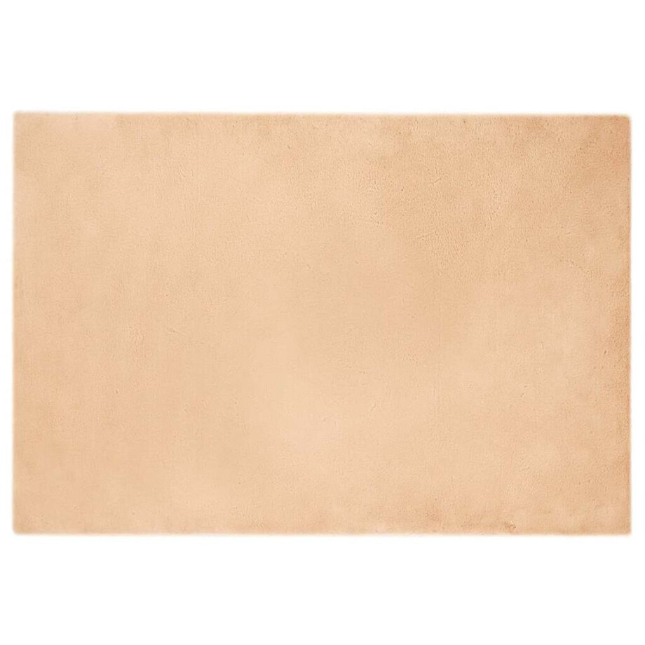 vidaXL Nep Konijnenbont Tapijt Taupe 120 x 170 cm Polyester afbeelding 1