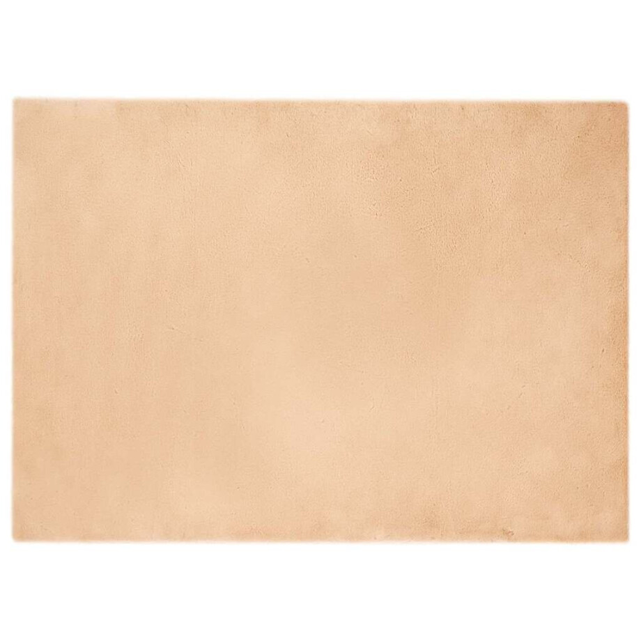 vidaXL Nep Konijnenbont Tapijt Taupe 200 x 280 cm Polyester afbeelding 1