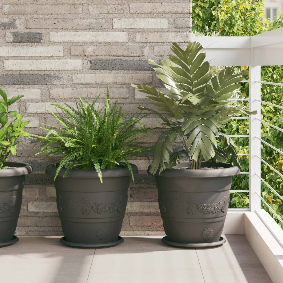 vidaXL Plantenpotten 24 pcs Zwart Ø 39 x 32 cm Kunststof vidaXL Plantenpotten 24 pcs Zwart Ø 39 x 32 cm Kunststof afbeelding 1
