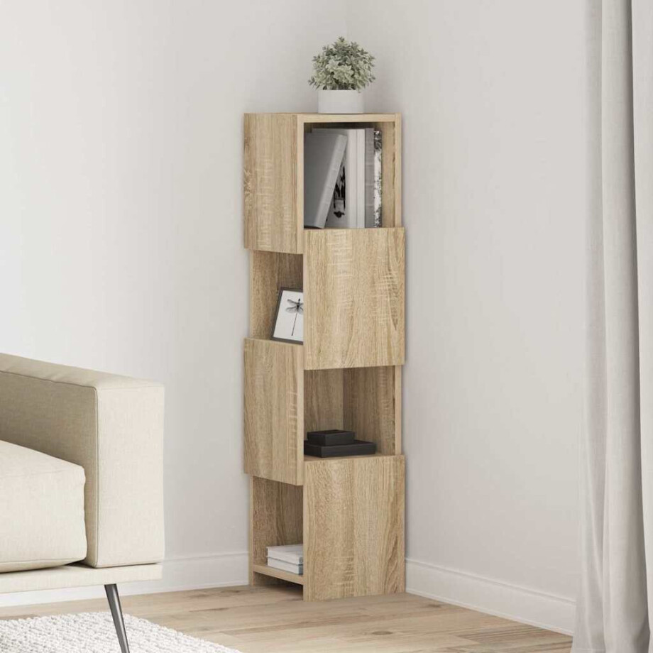 vidaXL Hoekkast Sonoma Eiken 25,5x25x102cm Bewerkt hout afbeelding 1