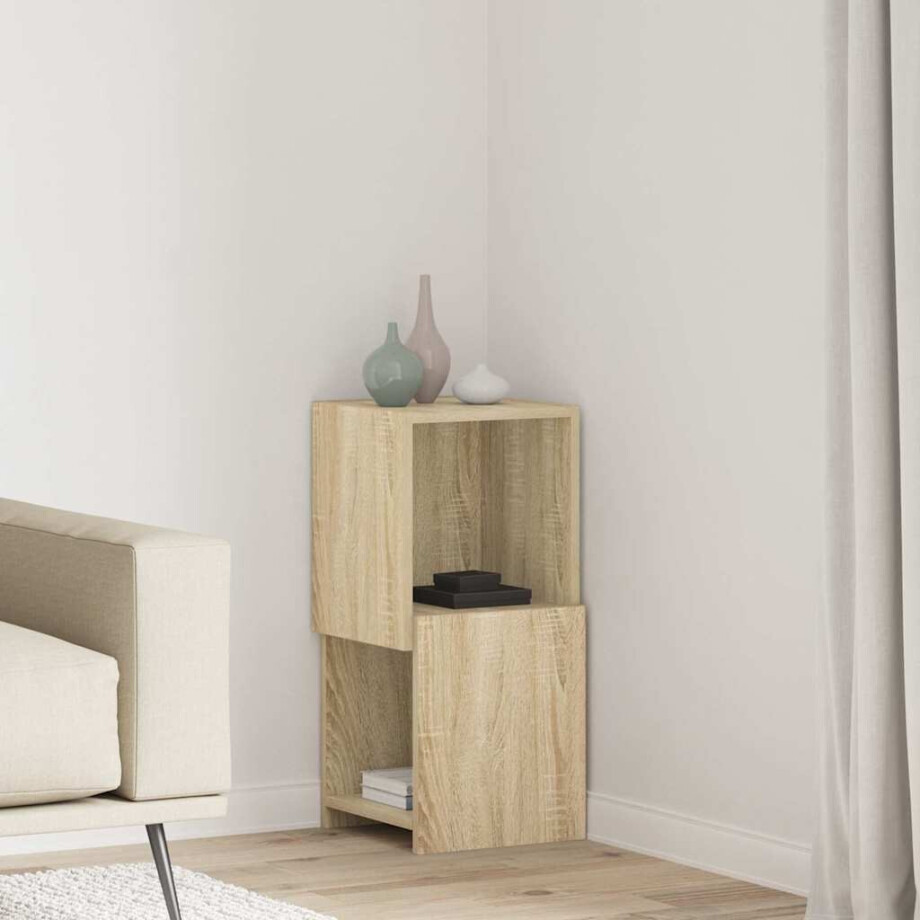 vidaXL Hoekkast Sonoma Eiken 30,5x30x65cm Bewerkt hout afbeelding 1