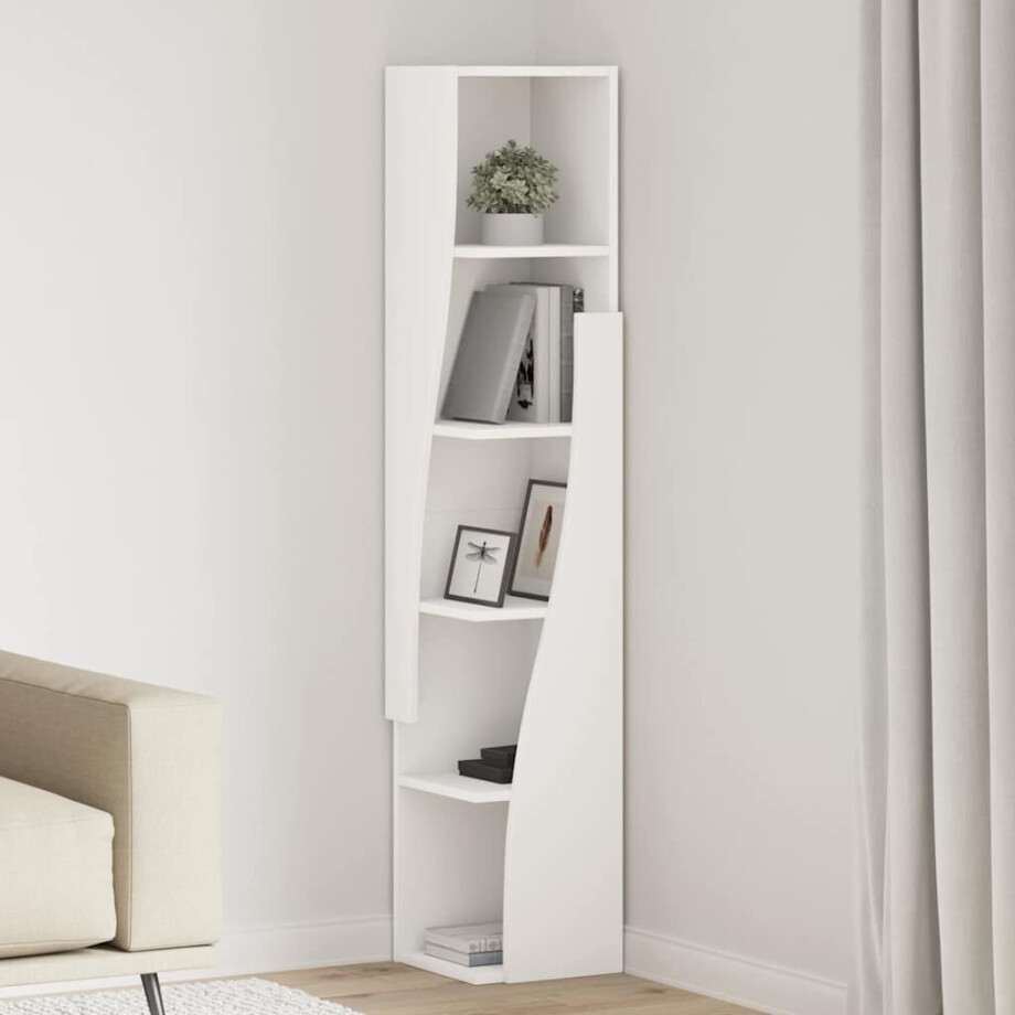 vidaXL Hoekkast 27,5x27x140cm Bewerkt hout vidaXL Hoekkast 27,5x27x140cm Bewerkt hout afbeelding 1
