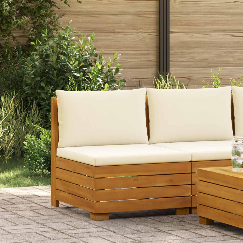 vidaXL Tuin Midden Sofa Massief Acaciahout Bruin afbeelding 1
