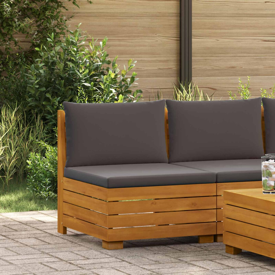vidaXL Tuin Midden Sofa Massief Acaciahout Bruin afbeelding 1