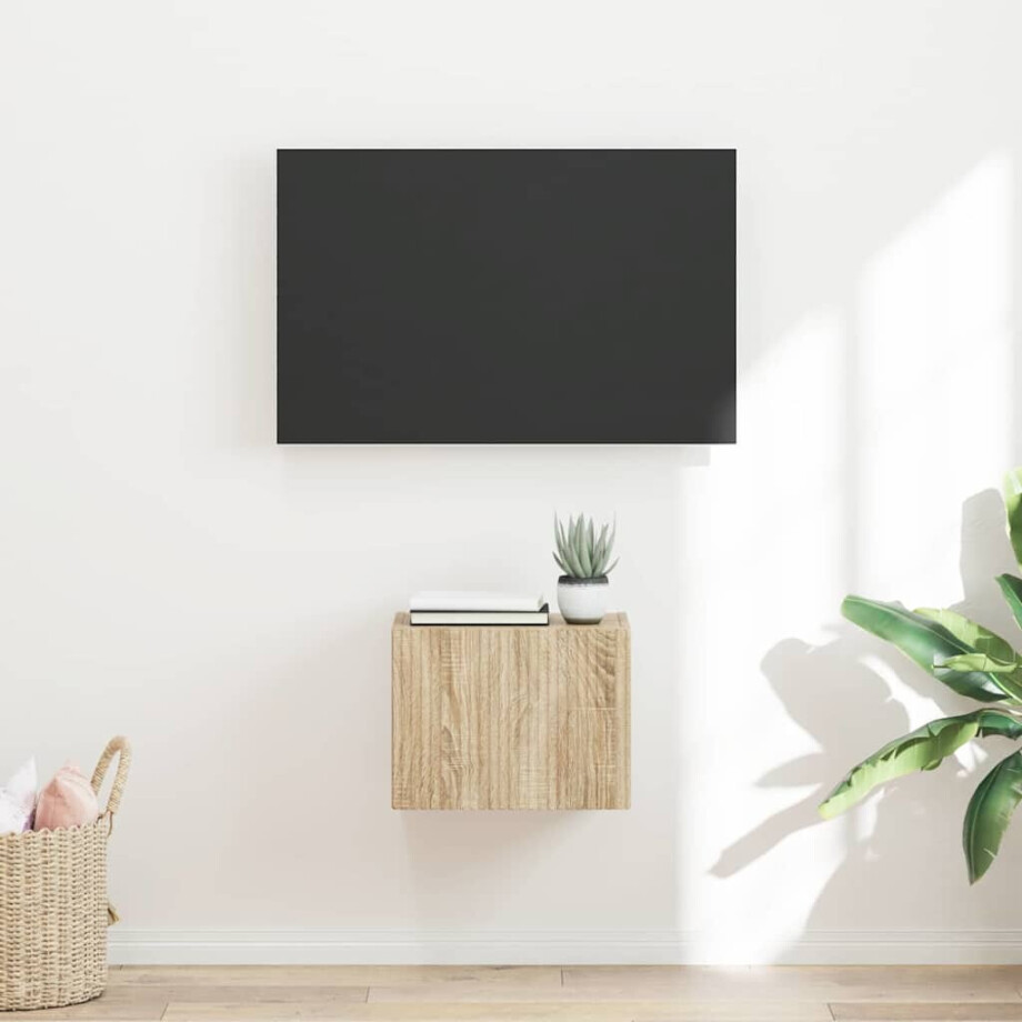 vidaXL TV Wandkast Sonoma 39 x 31 x 29,5 cm Bewerkt hout vidaXL TV Wandkast Sonoma 39 x 31 x 29,5 cm Bewerkt hout afbeelding 1