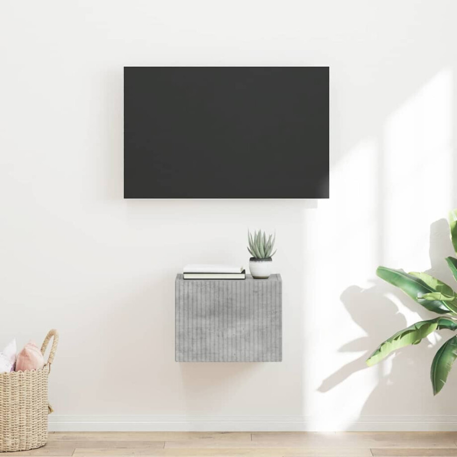 vidaXL TV Wandkast Wandgemonteerd Beton 39 x 31 x 29,5 cm Bewerkt hout vidaXL TV Wandkast Wandgemonteerd Beton 39 x 31 x 29,5 cm Bewerkt hout afbeelding 1