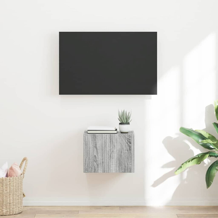 vidaXL TV Wandkast Grijs Sonoma 39 x 31 x 29,5 cm Bewerkt hout vidaXL TV Wandkast Grijs Sonoma 39 x 31 x 29,5 cm Bewerkt hout afbeelding 1