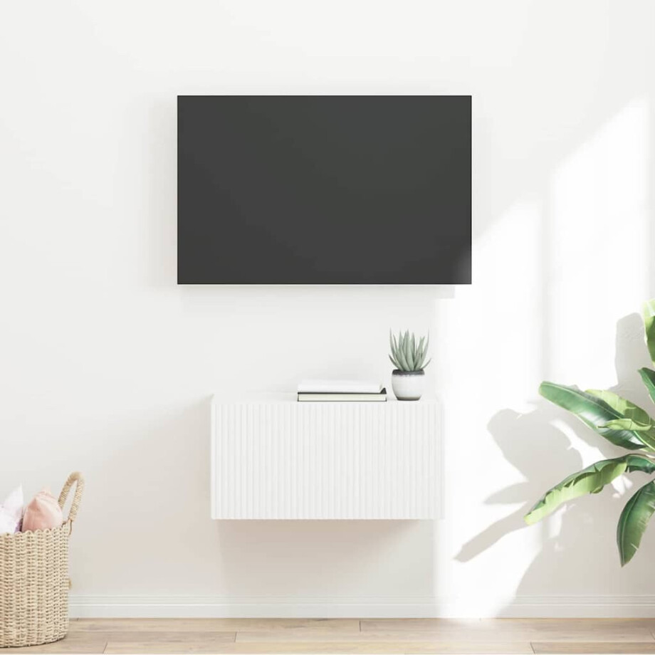 vidaXL TV Wandkast Wandgemonteerd Wit 60 x 31 x 29,5 cm Bewerkt hout vidaXL TV Wandkast Wandgemonteerd Wit 60 x 31 x 29,5 cm Bewerkt hout afbeelding 1