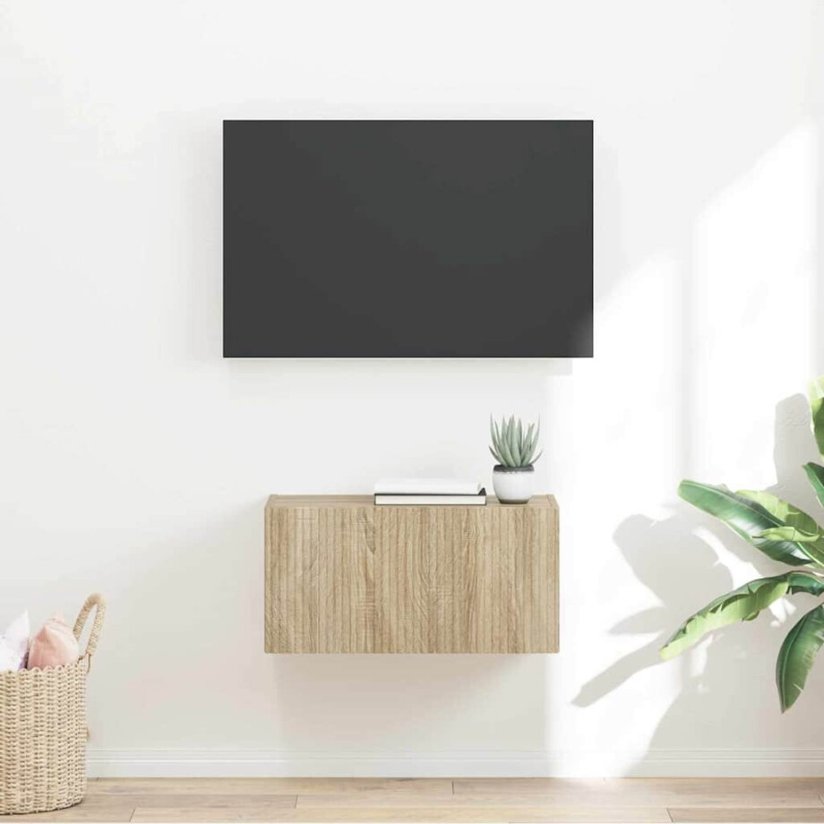 vidaXL TV Wandkast Sonoma 60 x 31 x 29,5 cm Bewerkt hout vidaXL TV Wandkast Sonoma 60 x 31 x 29,5 cm Bewerkt hout afbeelding 1