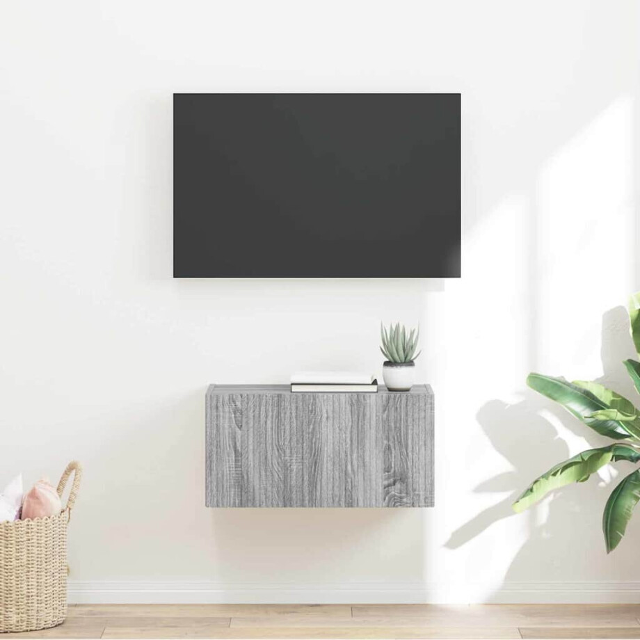 vidaXL TV Wandkast Grijs Sonoma 60 x 31 x 29,5 cm Bewerkt hout vidaXL TV Wandkast Grijs Sonoma 60 x 31 x 29,5 cm Bewerkt hout afbeelding 1