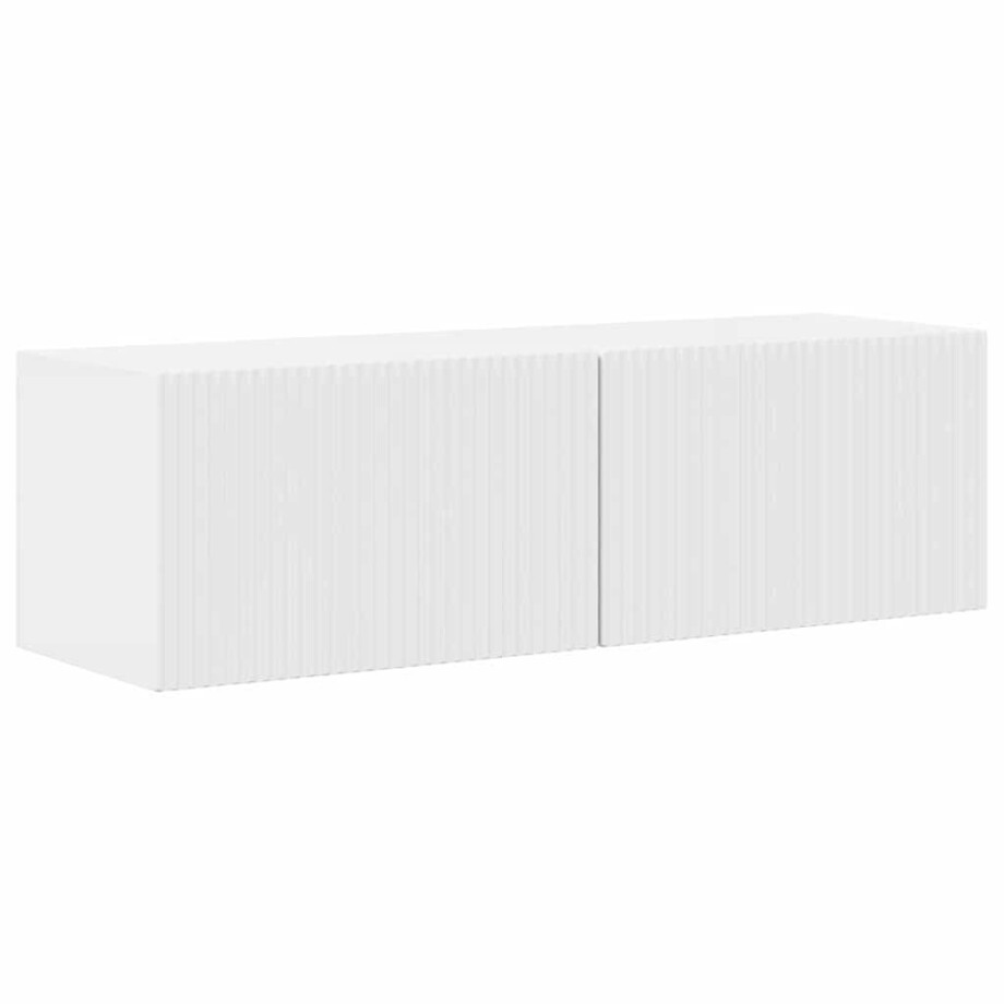vidaXL TV Wandkast Glanzend Wit 98 x 31 x 29,5 cm Bewerkt hout afbeelding 1