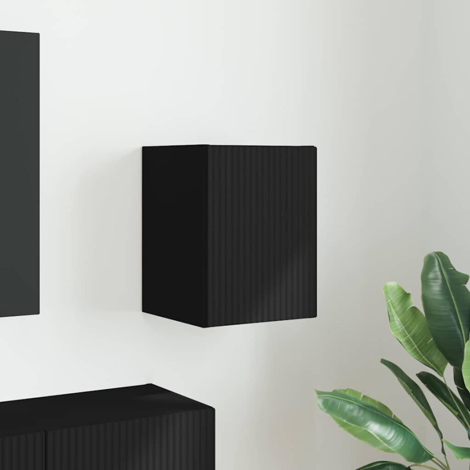 vidaXL TV Wandkast Wandgemonteerd Zwart 30 x 31 x 40 cm Bewerkt hout vidaXL TV Wandkast Wandgemonteerd Zwart 30 x 31 x 40 cm Bewerkt hout afbeelding 1