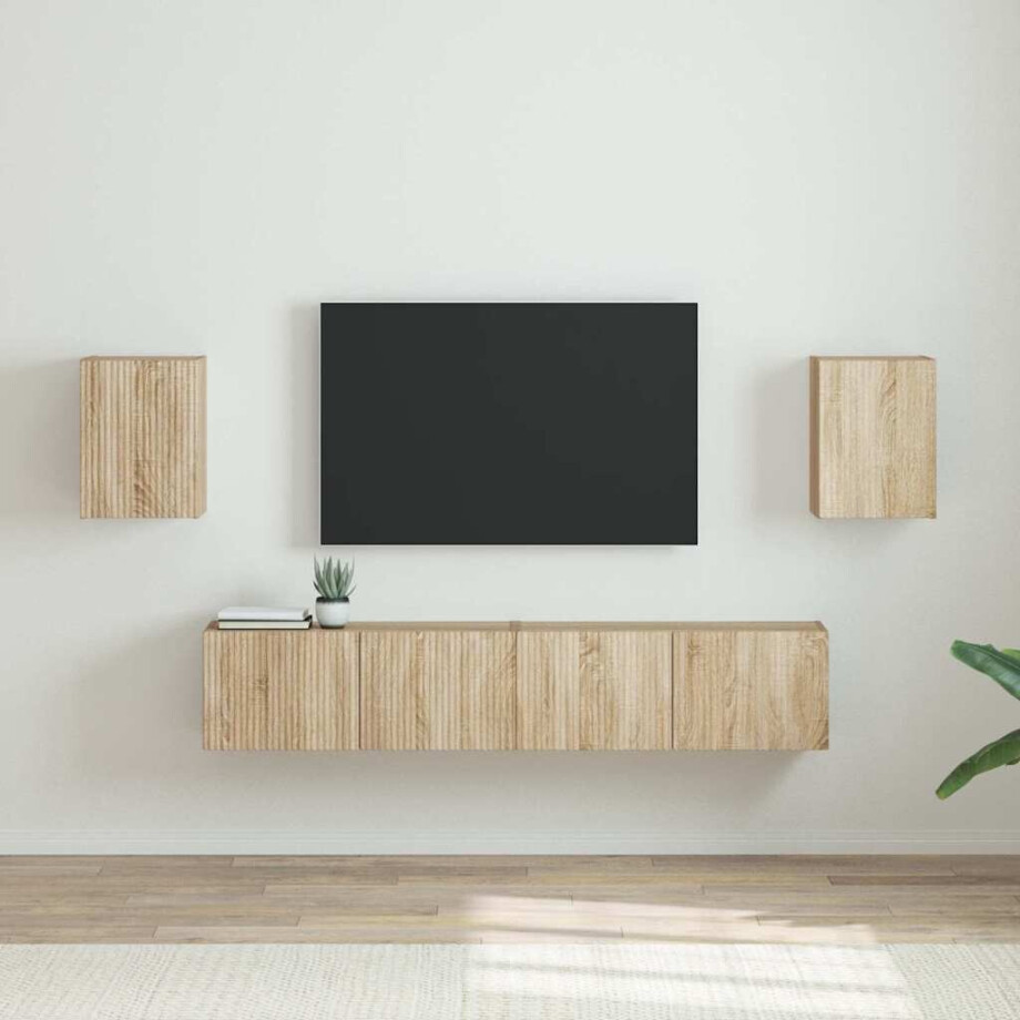 vidaXL TV Wandkast 2 pcs Sonoma 30 x 31 x 40 cm Bewerkt hout vidaXL TV Wandkast 2 pcs Sonoma 30 x 31 x 40 cm Bewerkt hout afbeelding 1