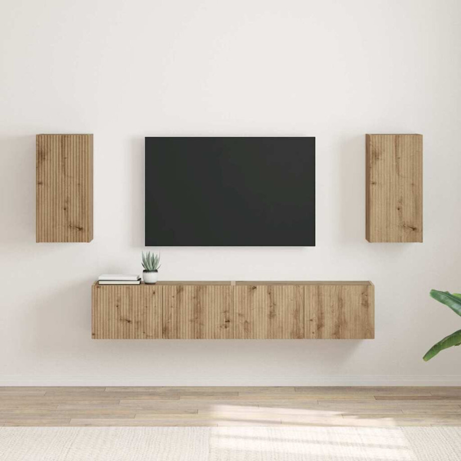 vidaXL TV Wandkast 2 pcs Ambachtelijk eiken 30 x 31 x 60 cm vidaXL TV Wandkast 2 pcs Ambachtelijk eiken 30 x 31 x 60 cm afbeelding 1