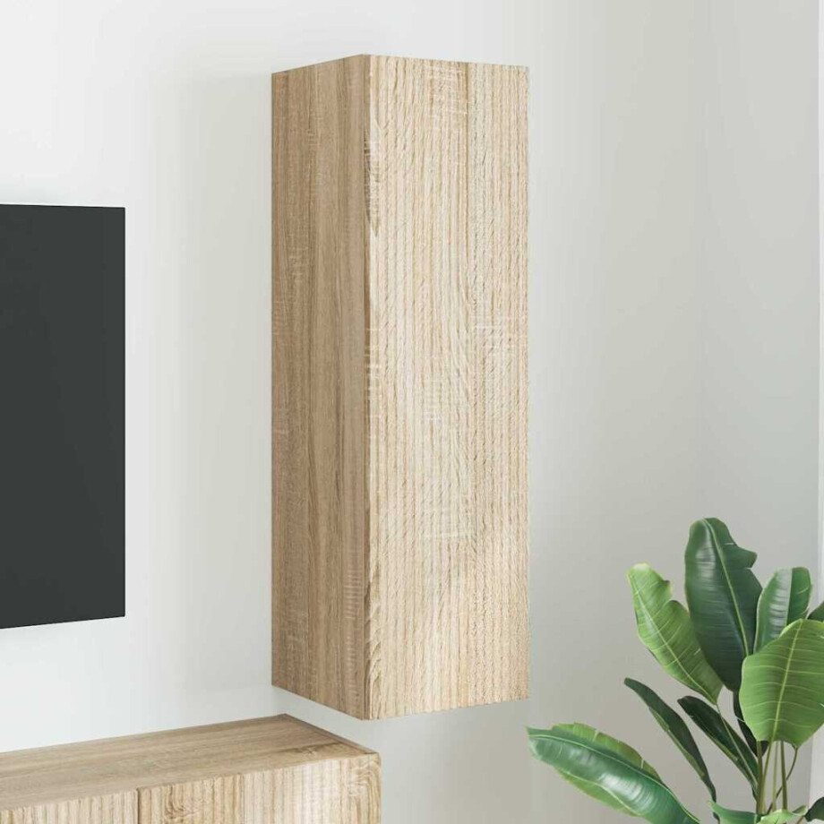 vidaXL TV Wandkast Wandgemonteerd Sonoma 30 x 31 x 100 cm Bewerkt hout vidaXL TV Wandkast Wandgemonteerd Sonoma 30 x 31 x 100 cm Bewerkt hout afbeelding 1