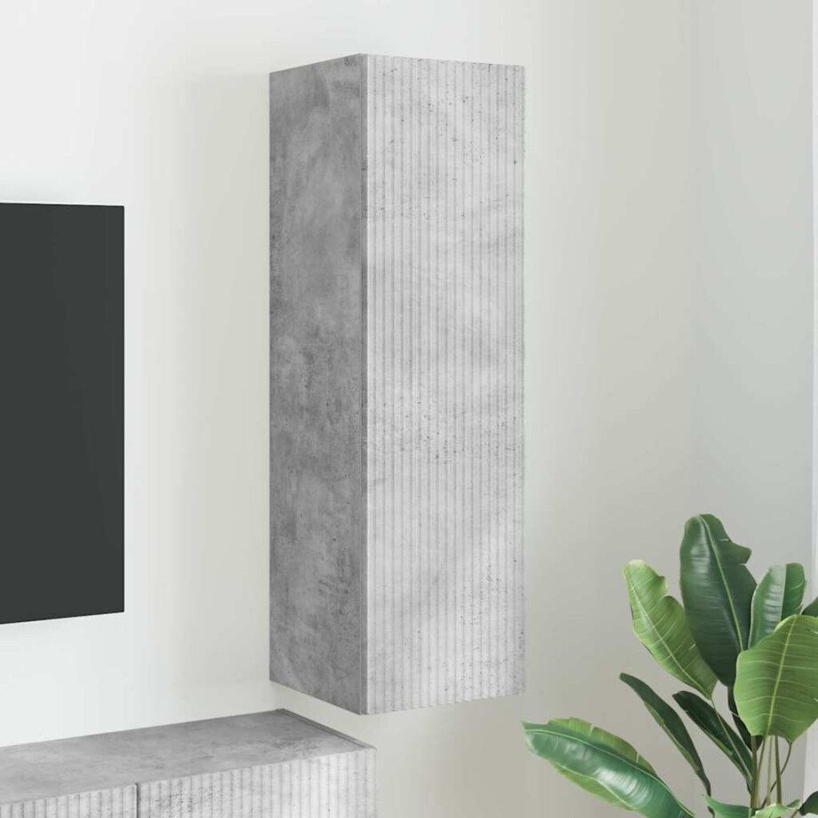 vidaXL TV Wandkast Wandgemonteerd Beton 30 x 31 x 100 cm Bewerkt hout vidaXL TV Wandkast Wandgemonteerd Beton 30 x 31 x 100 cm Bewerkt hout afbeelding 1