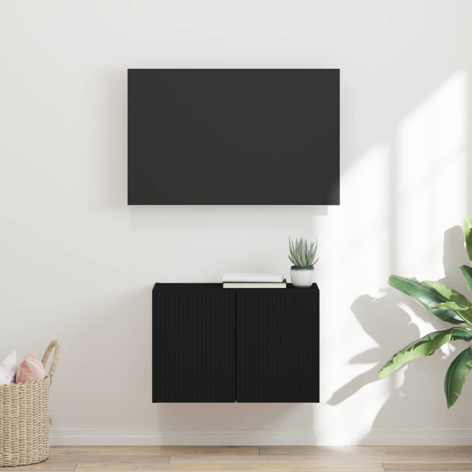vidaXL TV-wandkast Wandgemonteerd Zwart 59,5 x 31 x 40 cm Bewerkt hout vidaXL TV-wandkast Wandgemonteerd Zwart 59,5 x 31 x 40 cm Bewerkt hout afbeelding 1