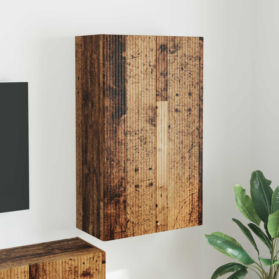 vidaXL TV-wandkast Oud Hout 59,5 x 31 x 100 cm Bewerkt hout vidaXL TV-wandkast Oud Hout 59,5 x 31 x 100 cm Bewerkt hout afbeelding 1