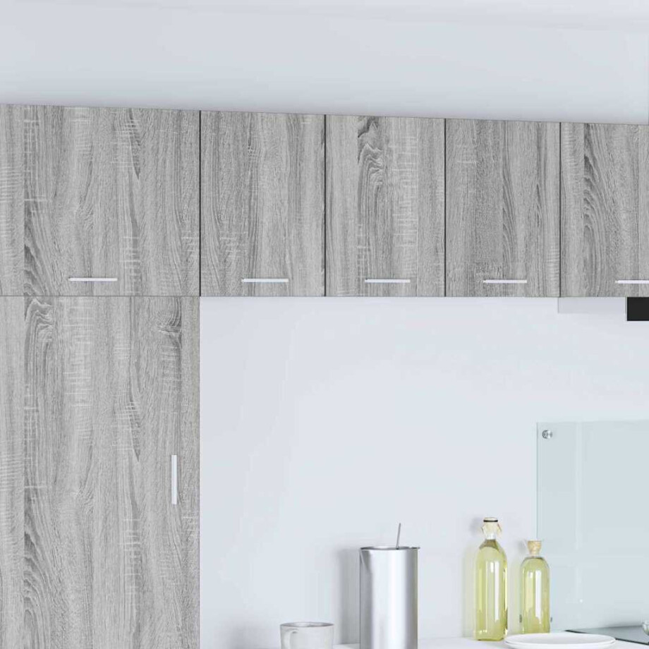 vidaXL Hangkast 2 pcs Grijs Sonoma en Wit 30 x 31 x 40 cm Bewerkt hout afbeelding 1