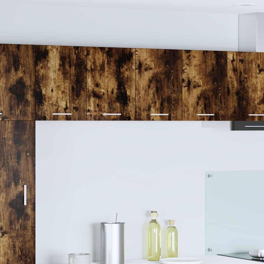 vidaXL Hangkast Gerookte Eik en Wit 60 x 31 x 40 cm Bewerkt hout afbeelding 1