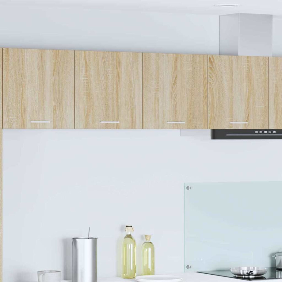 vidaXL Hangkast met opslag Sonoma Eiken 80 x 31 x 40 cm Bewerkt hout afbeelding 1
