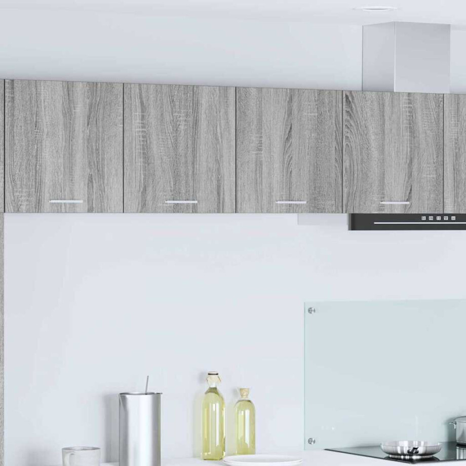 vidaXL Hangkast met opslag Grijs Sonoma 80 x 31 x 40 cm Bewerkt hout vidaXL Hangkast met opslag Grijs Sonoma 80 x 31 x 40 cm Bewerkt hout afbeelding 1