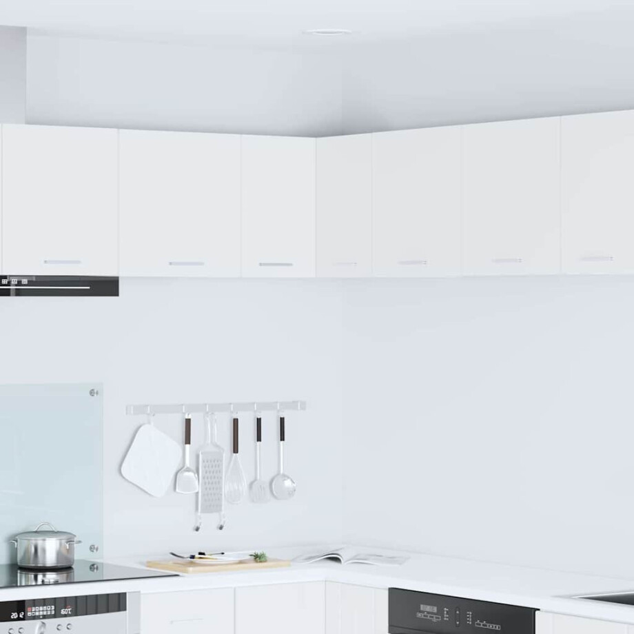 vidaXL Hangkast met opslag Wit 57 x 57 x 40 cm Bewerkt hout afbeelding 1