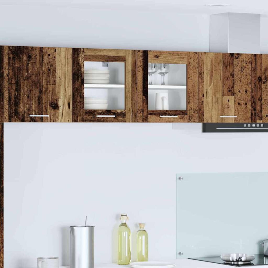 vidaXL Hangkast met opslag 2 pcs Oudhout 40 x 31 x 40 cm Bewerkt hout vidaXL Hangkast met opslag 2 pcs Oudhout 40 x 31 x 40 cm Bewerkt hout afbeelding 1