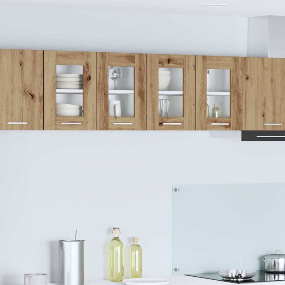 vidaXL Hangkast Riga 2 pcs Artisan Eiken 60 x 31 x 40 cm Bewerkt hout vidaXL Hangkast Riga 2 pcs Artisan Eiken 60 x 31 x 40 cm Bewerkt hout afbeelding 1