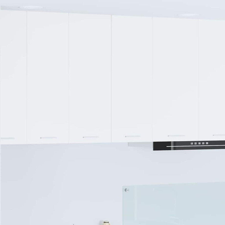 vidaXL Hangkast met opslag Wit 30 x 31 x 80 cm Bewerkt hout afbeelding 1