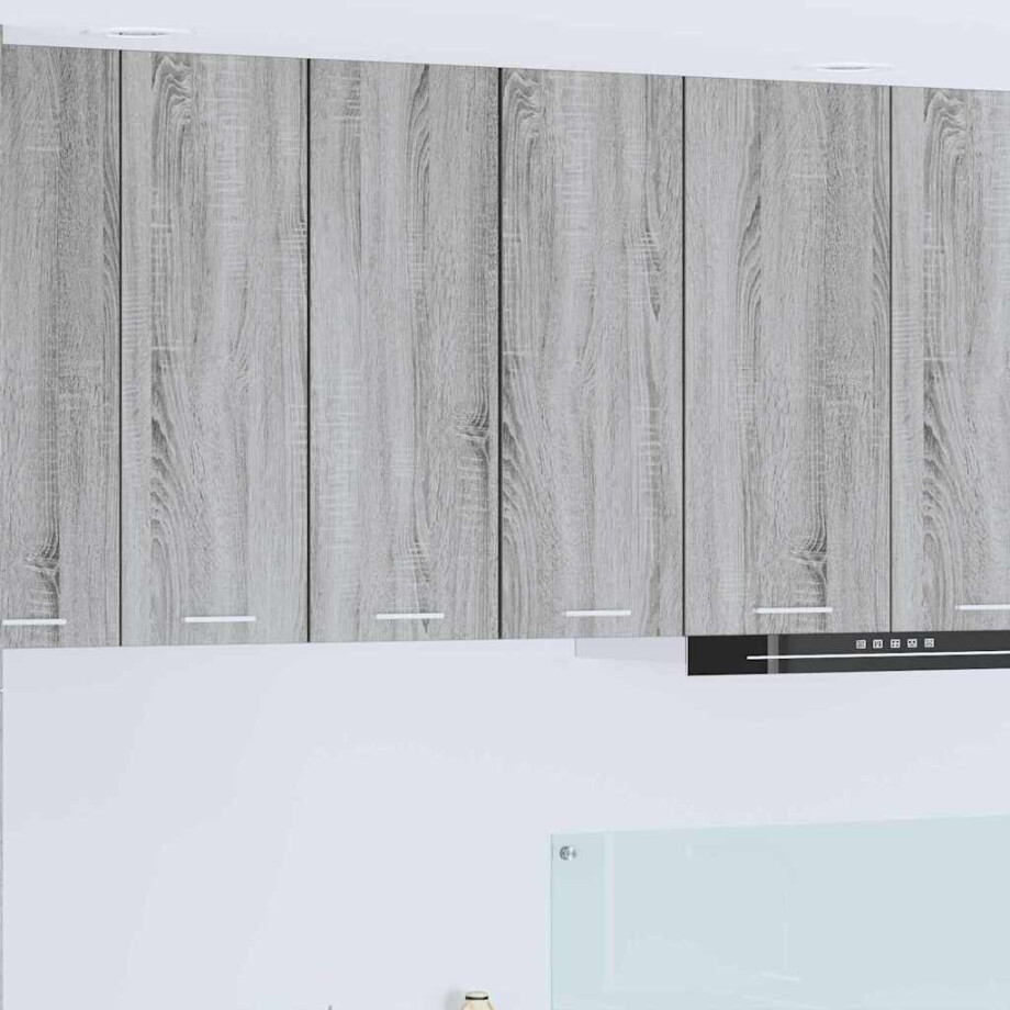 vidaXL Hangkast Grijs Sonoma en Wit 30 x 31 x 80 cm Bewerkt hout vidaXL Hangkast Grijs Sonoma en Wit 30 x 31 x 80 cm Bewerkt hout afbeelding 1
