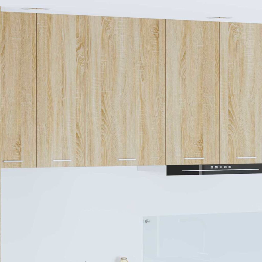 vidaXL Hangkast Sonoma Eik en Wit 50 x 31 x 80 cm Bewerkt hout afbeelding 1