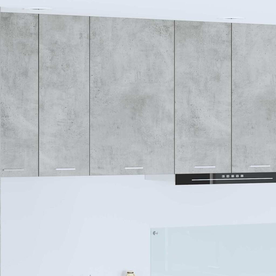 vidaXL Hangkast Beton Grijs en Wit 50 x 31 x 80 cm Bewerkt hout vidaXL Hangkast Beton Grijs en Wit 50 x 31 x 80 cm Bewerkt hout afbeelding 1