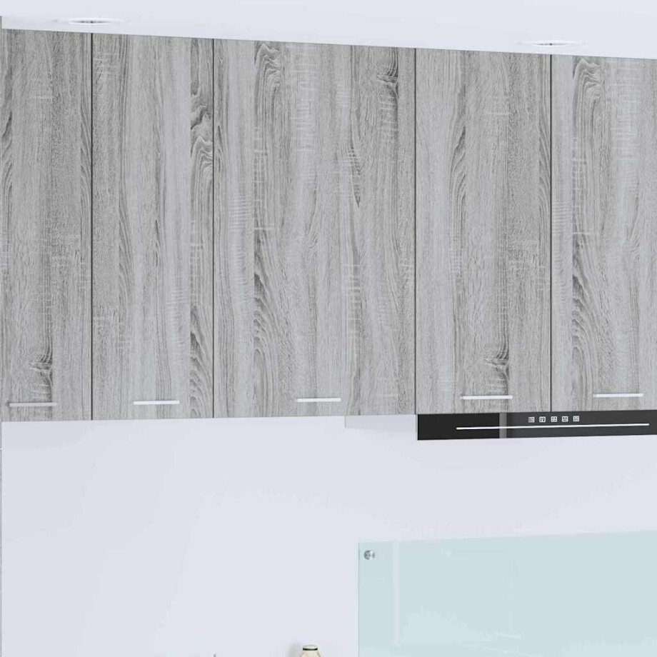 vidaXL Hangkast Grijs Sonoma en Wit 50 x 31 x 80 cm Bewerkt hout vidaXL Hangkast Grijs Sonoma en Wit 50 x 31 x 80 cm Bewerkt hout afbeelding 1