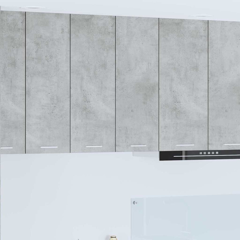 vidaXL Hangkast met opslag Beton Grijs 60 x 31 x 80 cm Bewerkt hout afbeelding 1