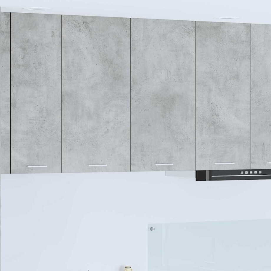 vidaXL Hangkast Riga Beton Grijs 80 x 31 x 80 cm Bewerkt hout vidaXL Hangkast Riga Beton Grijs 80 x 31 x 80 cm Bewerkt hout afbeelding 1