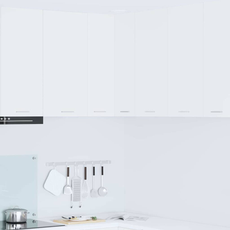 vidaXL Hangkast met plank Riga Wit 57 x 57 x 80 cm Bewerkt hout vidaXL Hangkast met plank Riga Wit 57 x 57 x 80 cm Bewerkt hout afbeelding 1