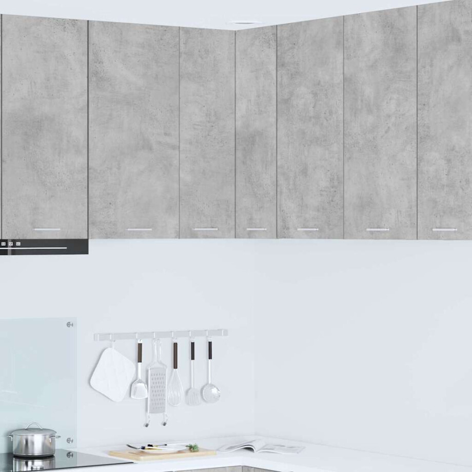 vidaXL Hangkast Beton Grijs en Wit 57 x 57 x 80 cm Bewerkt hout vidaXL Hangkast Beton Grijs en Wit 57 x 57 x 80 cm Bewerkt hout afbeelding 1