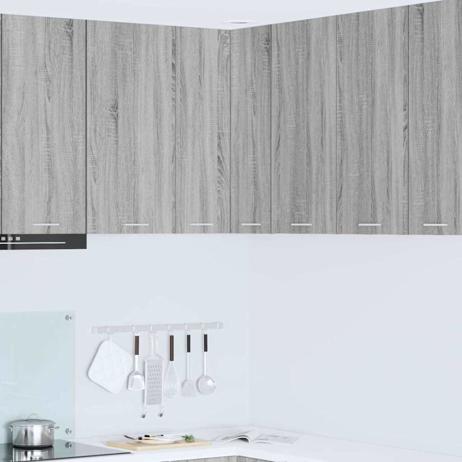 vidaXL Hangkast Grijs Sonoma en Wit 57 x 57 x 80 cm Bewerkt hout vidaXL Hangkast Grijs Sonoma en Wit 57 x 57 x 80 cm Bewerkt hout afbeelding 1